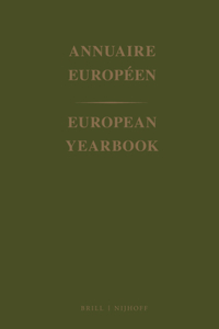 Annuaire Européen / European Yearbook