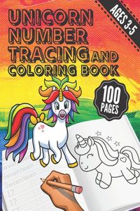 Unicorn Number Tracing and Coloring Book