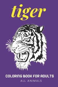 tiger coloring book for adults