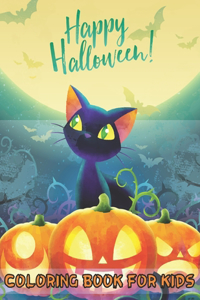 Happy Halloween Coloring Book For Kids