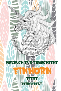 Malbuch für Erwachsene - Verwickelt - Tiere - Einhorn