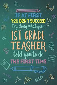 If At First You Don't Succeed Try Doing What Your 1st Grade Teacher Told You To Do The First Time