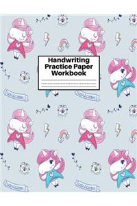Handwriting Practice Paper Workbook