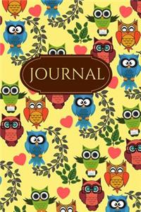 Journal: Cute Journal With Owls Lined Pages