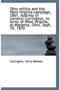 Ohio Militia and the West Virginia Campaign, 1861. Address of General Carrington, to Army of West VI