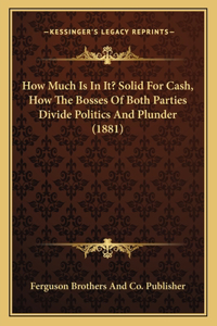How Much Is In It? Solid For Cash, How The Bosses Of Both Parties Divide Politics And Plunder (1881)