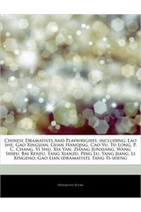 Articles on Chinese Dramatists and Playwrights, Including