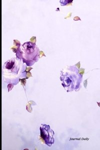 Journal Daily: Purple Flower Petals, Lined Blank Journal Book, 6 X 9, 200 Pages