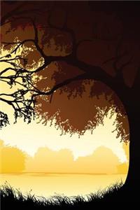 Sunlit Pond Grid Notebook