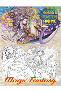 Magic Fantasy Anime Coloring Book
