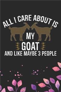 All I Care About Is My Goat and Like Maybe 3 people