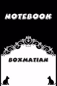 Boxmatian Notebook: Black and White notebook, Decorative Journal for Boxmatian Lover: Notebook /Journal Gift, Black and White,100 pages, 6x9, Soft cover, Mate Finish