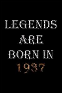 Legends Are Born In 1937 Notebook