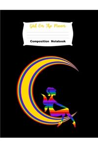 Girl On The Moon - Composition Notebook
