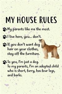 My House Rules Notebook Journal