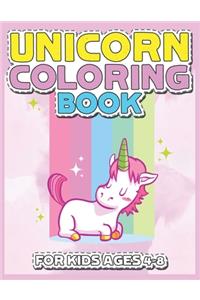 Unicorn Coloring Book for Kids Ages 4-8