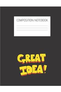 great idea! Composition Notebook