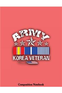 Army Korea Veteran Composition Notebook