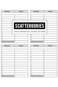 Scattergories Score Record