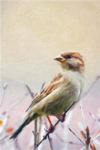 A Sparrow in Springtime - Lined Notebook with Margins