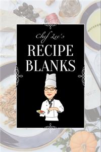 Chef Lee's Recipe Blanks