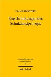 Einschrankungen Des Schutzlandprinzips