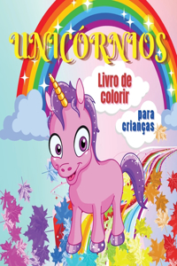 Unicórnios livro de colorir para crianças