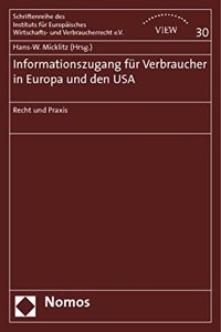 Informationszugang Fur Verbraucher in Europa Und Den USA