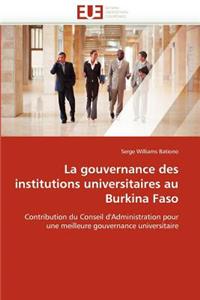 La Gouvernance Des Institutions Universitaires Au Burkina Faso