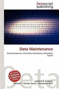 Data Maintenance