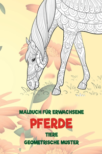 Malbuch für Erwachsene - Geometrische Muster - Tiere - Pferde