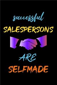 successful salespersons are selfmade - journal notebook birthday gift for salesperson - mother's day gift