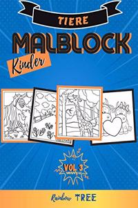Kinder Malblock Tiere - Vol. 3