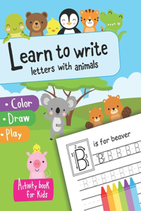 Learn to Write Letters with Animals Color Draw Play