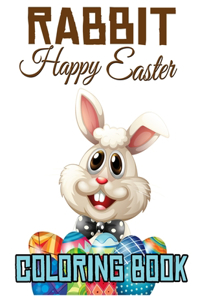 Rabbit happy Easter Coloring Book