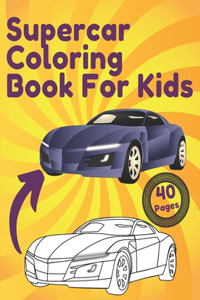 Supercar Coloring Book For Kids