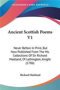 Ancient Scottish Poems V1