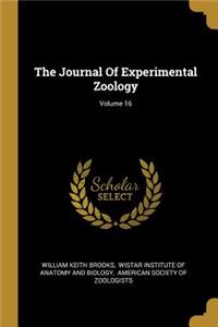 The Journal Of Experimental Zoology; Volume 16