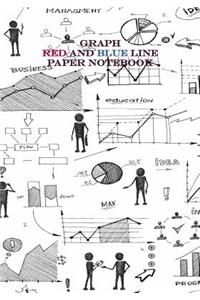 Graph Red And Blue Line Paper Notebook