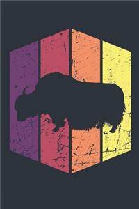 Vintage Yak Journal - Gift for Yak Lovers - Retro Yak Notebook - Yak Diary for Boys and Girls