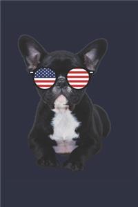 French Bulldog Journal - Patriotic French Bulldog Notebook - Fourth Of July Gift for French Bulldog Lovers