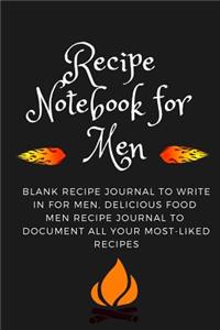 Recipe Notebook for Men
