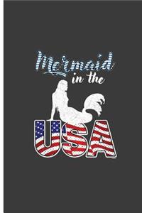 Mermaid in the USA: American Mermaid Perfect Dot Grid Notebook/Journal (6x9)