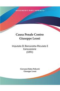 Causa Penale Contro Giuseppe Leoni