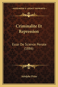 Criminalite Et Repression