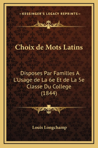 Choix de Mots Latins