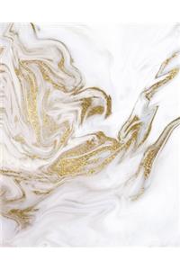 Liquid Gold Marble Composition Notebook - Large Ruled Notebook - 8x10 Lined Notebook (Softcover Journal / Notebook / Diary)