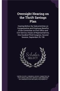 Oversight Hearing on the Thrift Savings Plan