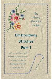 Embroidery Stitches Part 1 - Instruction Paper With Examination Questions