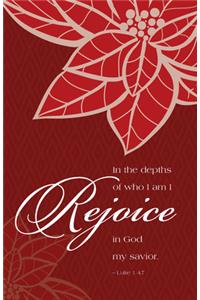 Rejoice Poinsettia Christmas Bulletin (Pkg of 50)